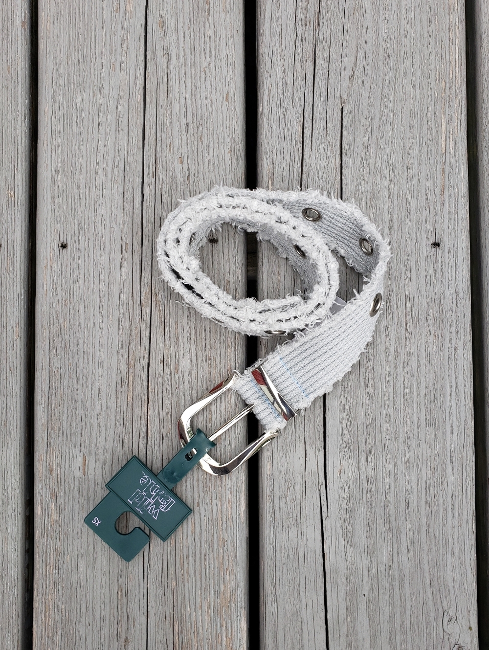 Wild Fable Blue Distressed Frayed Edge Belt Size X-Small